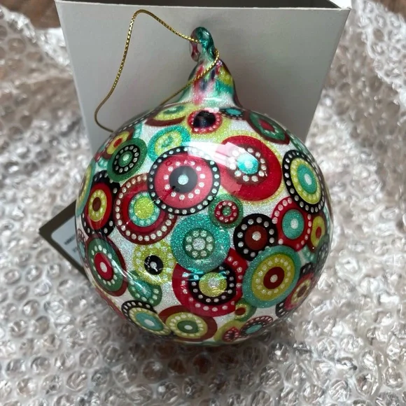 Jim Marvin Collection Winward Beautiful Multicolor Glass Holiday Ornament NWT - Picture 9 of 10